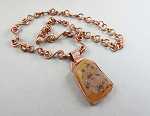 Copper Necklace With Druzy Pendant